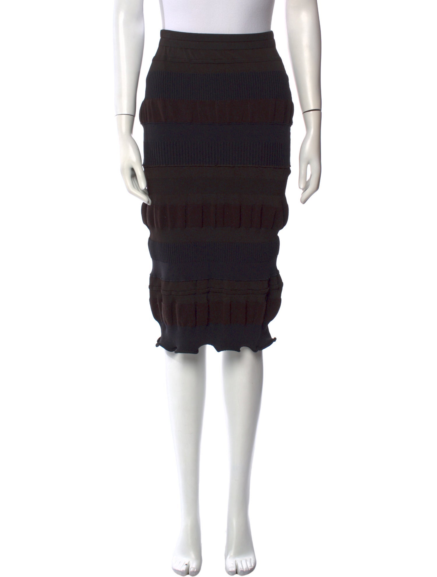 Acne Studios Striped Knee-Length Skirt