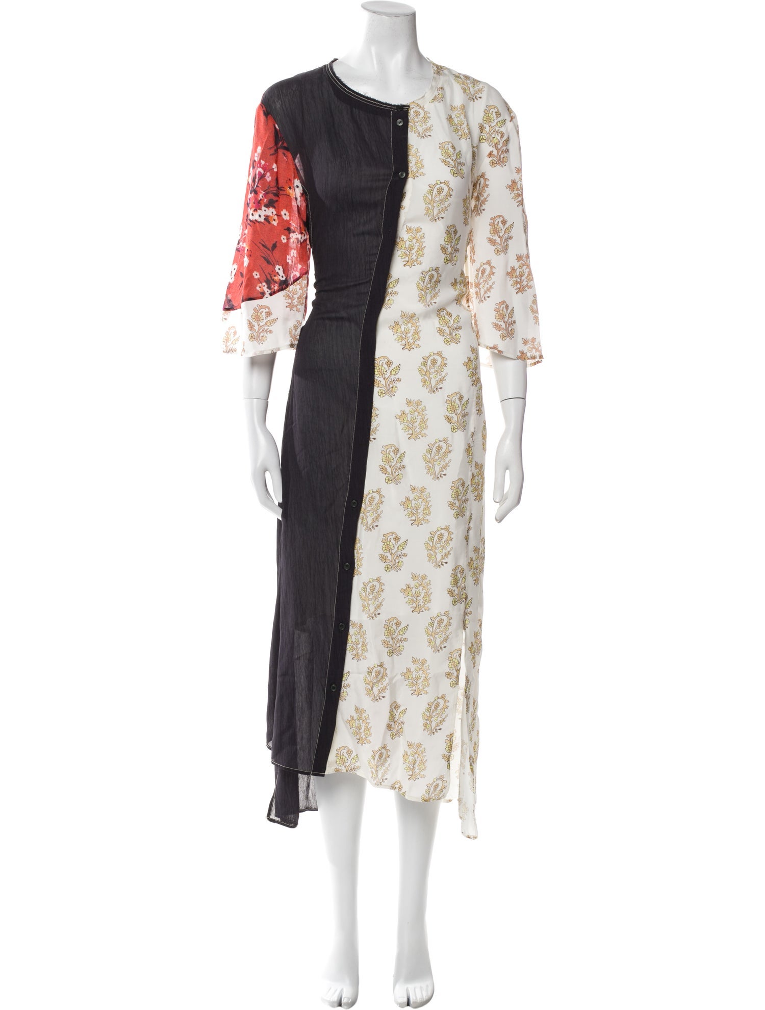 Acne Studios Floral Print Long Dress