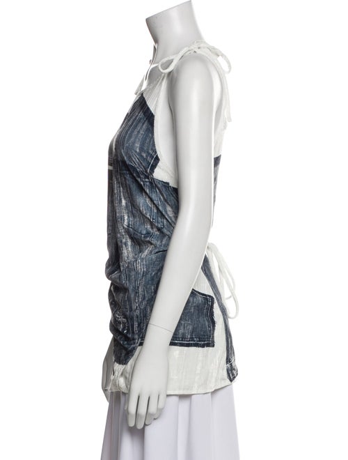 Acne Studios Printed Scoop Neck Top