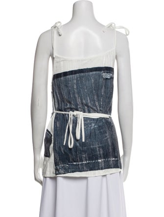 Acne Studios Printed Scoop Neck Top