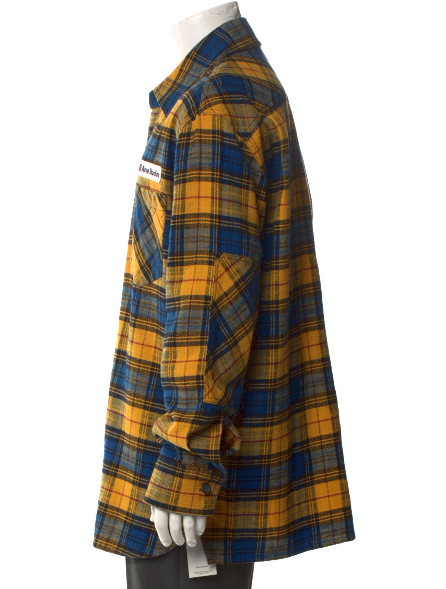 Acne Studios Plaid Print Long Sleeve Shirt