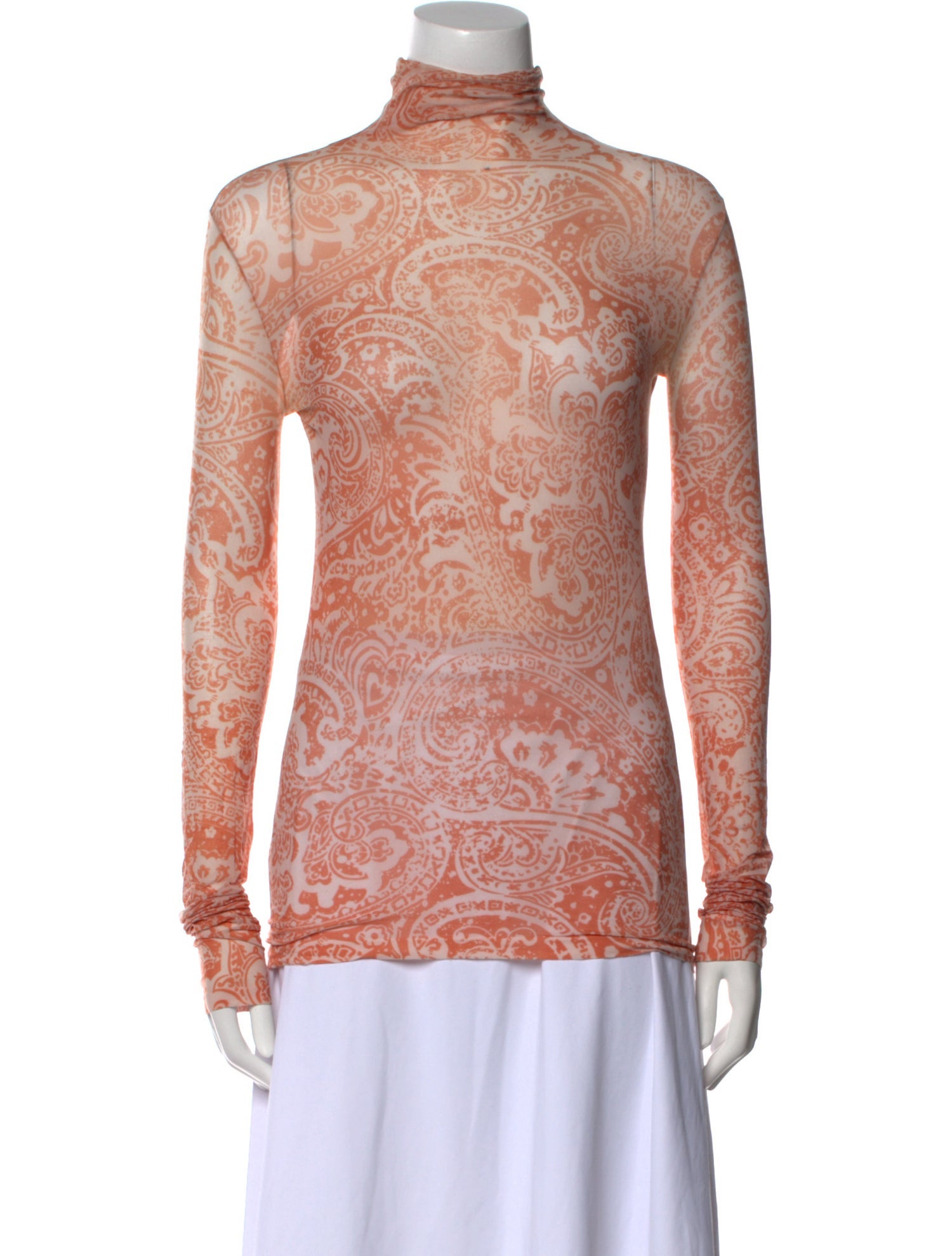 Acne Studios Printed Mock Neck Top