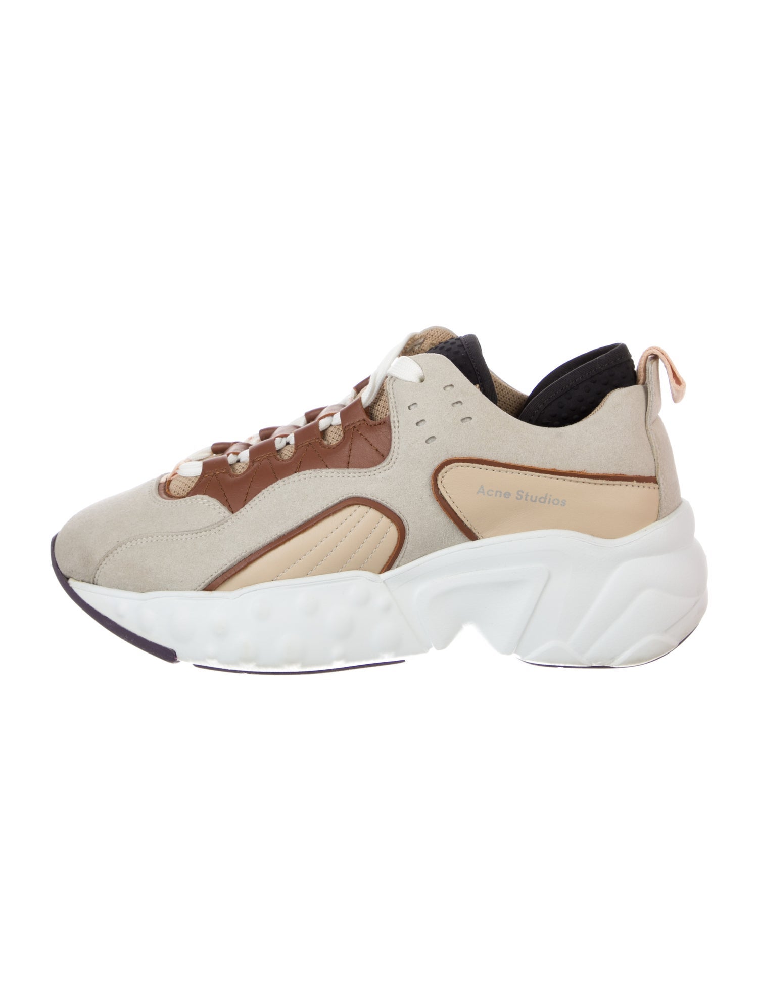 Acne Studios Suede Colorblock Pattern Chunky Sneakers