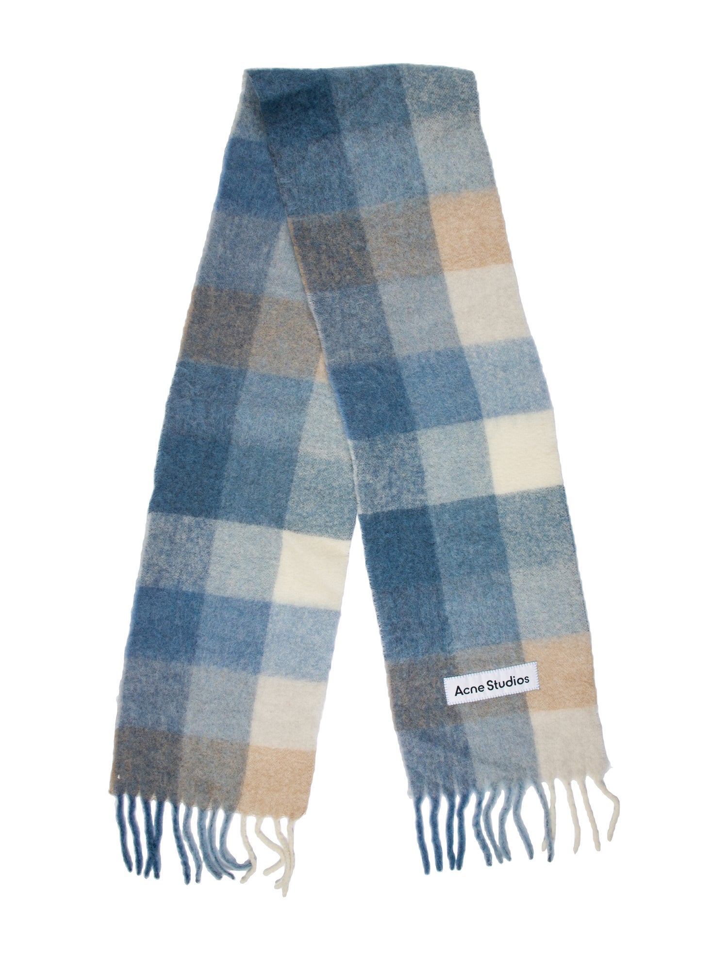 Acne Studios Wool Plaid Print Scarf