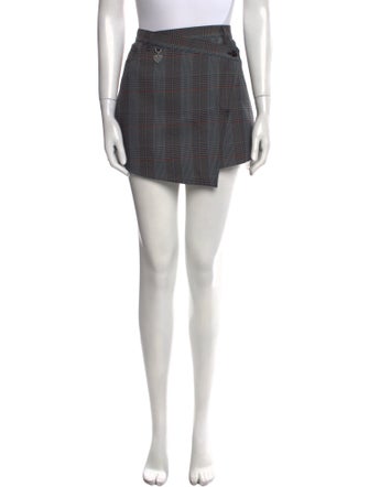 Acne Studios Plaid Print Mini Skirt