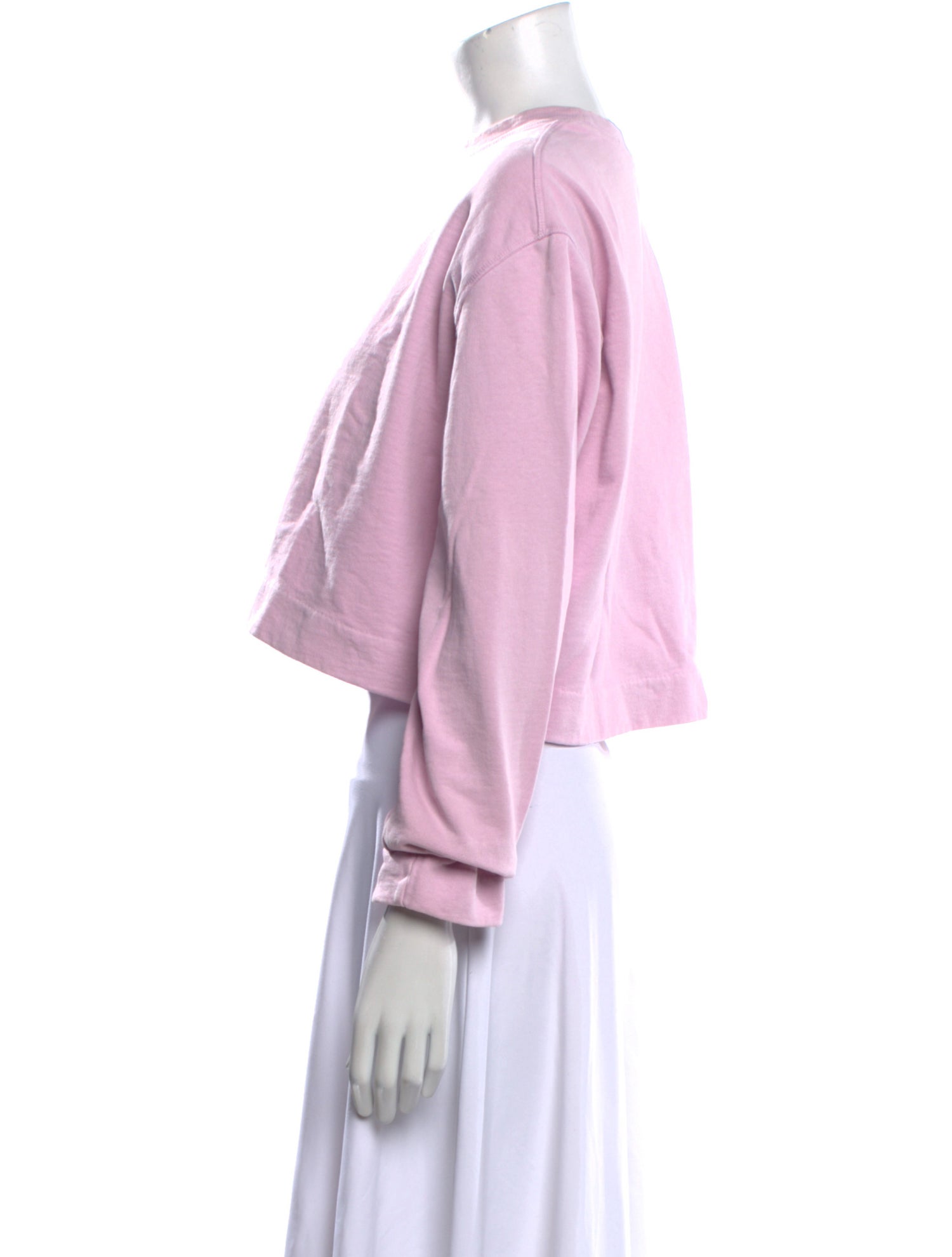 Acne Studios Bateau Neckline Long Sleeve Crop Top