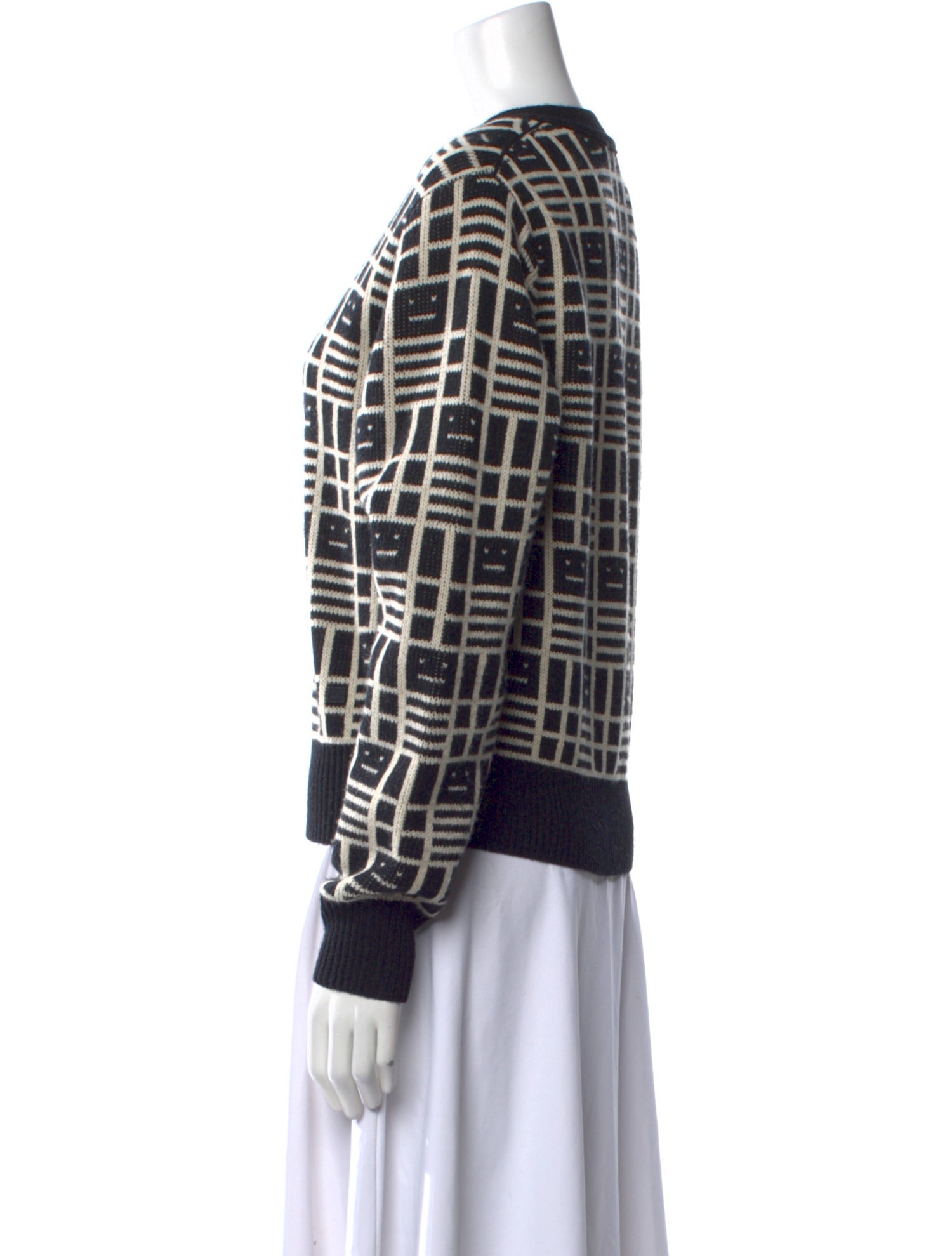 Acne Studios Wool Plaid Print Sweater