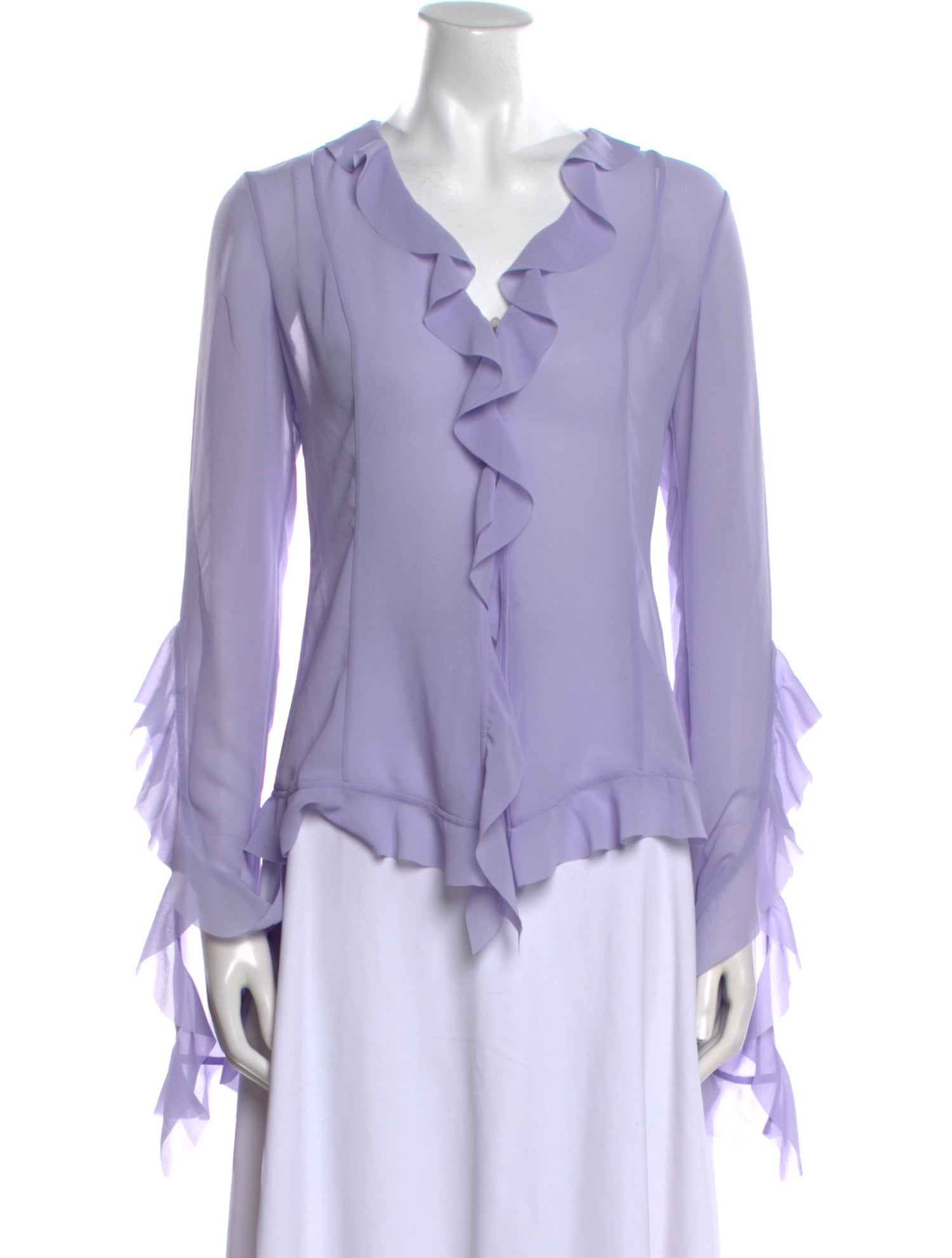 Acne Studios V-Neck Long Sleeve Blouse