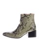 Acne Studios Snakeskin Animal Print Boots