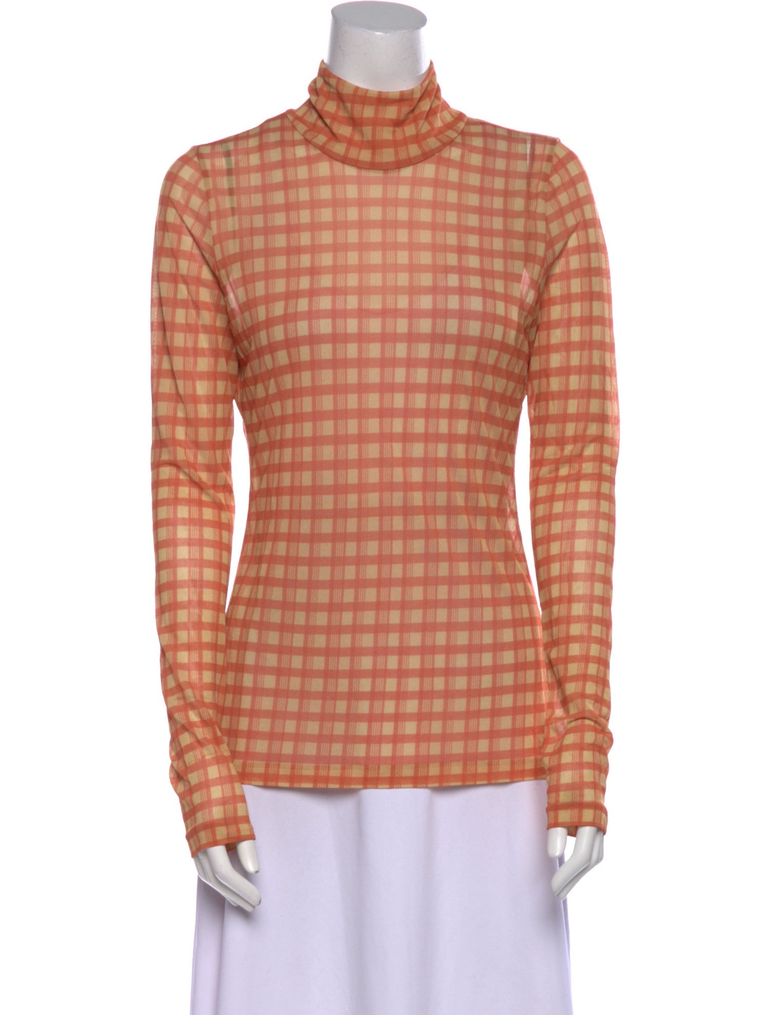 Acne Studios Plaid Print Turtleneck Top w/ Tags