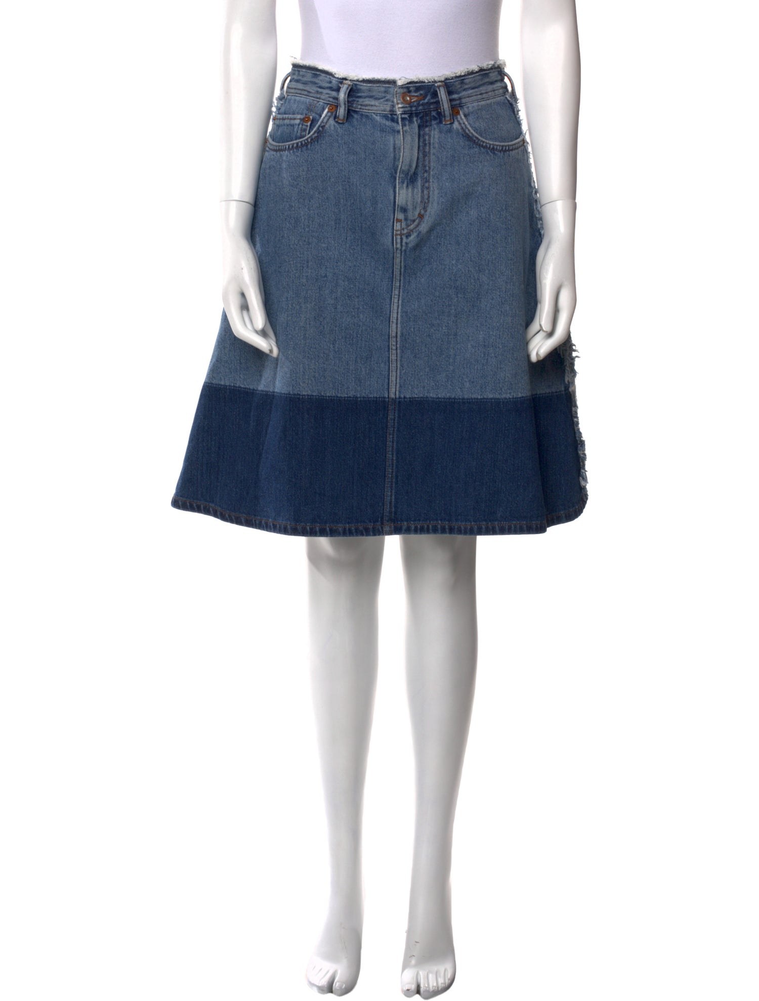 Acne Studios Raw-Edge Trim Knee-Length Skirt w/ Tags