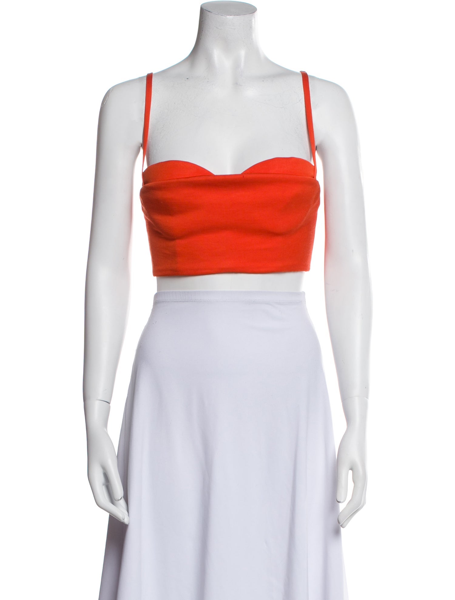 Acne Studios Square Neckline Sleeveless Crop Top