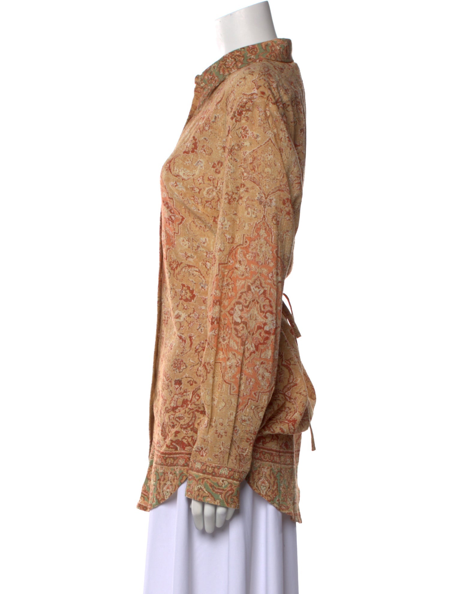 Acne Studios Paisley Print Long Sleeve Button-Up Top w/ Tags