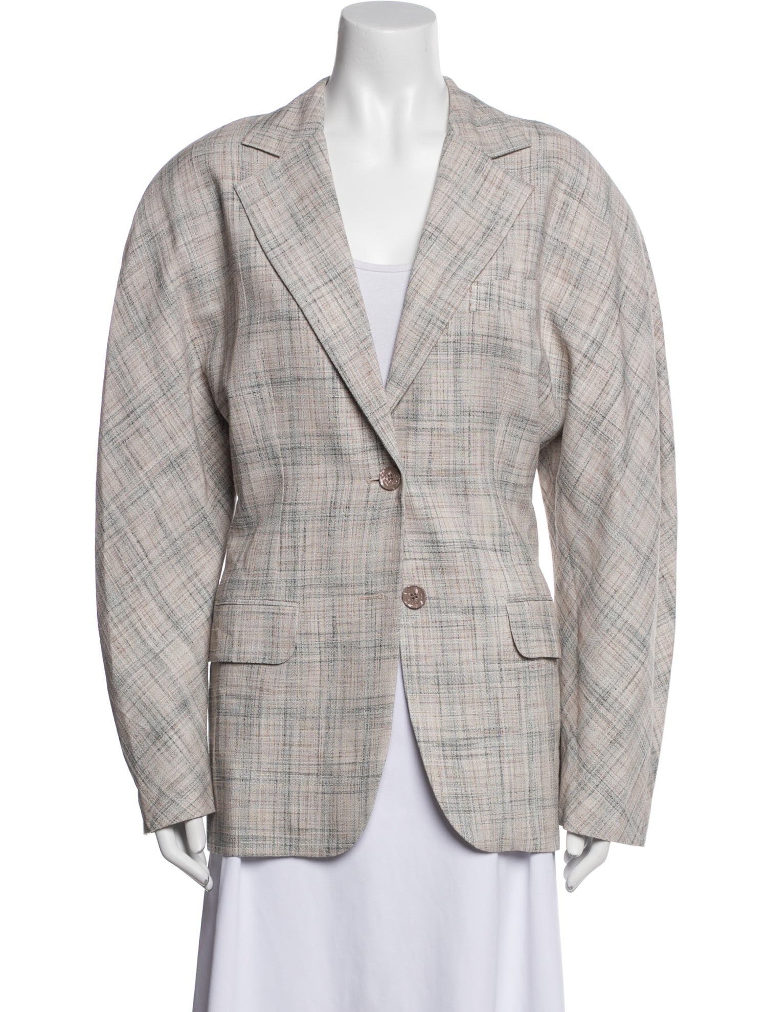 Acne Studios Plaid Print Blazer