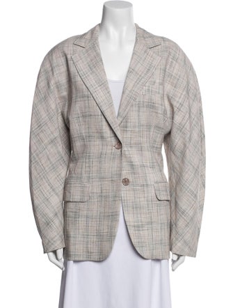 Acne Studios Plaid Print Blazer