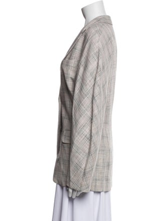 Acne Studios Plaid Print Blazer