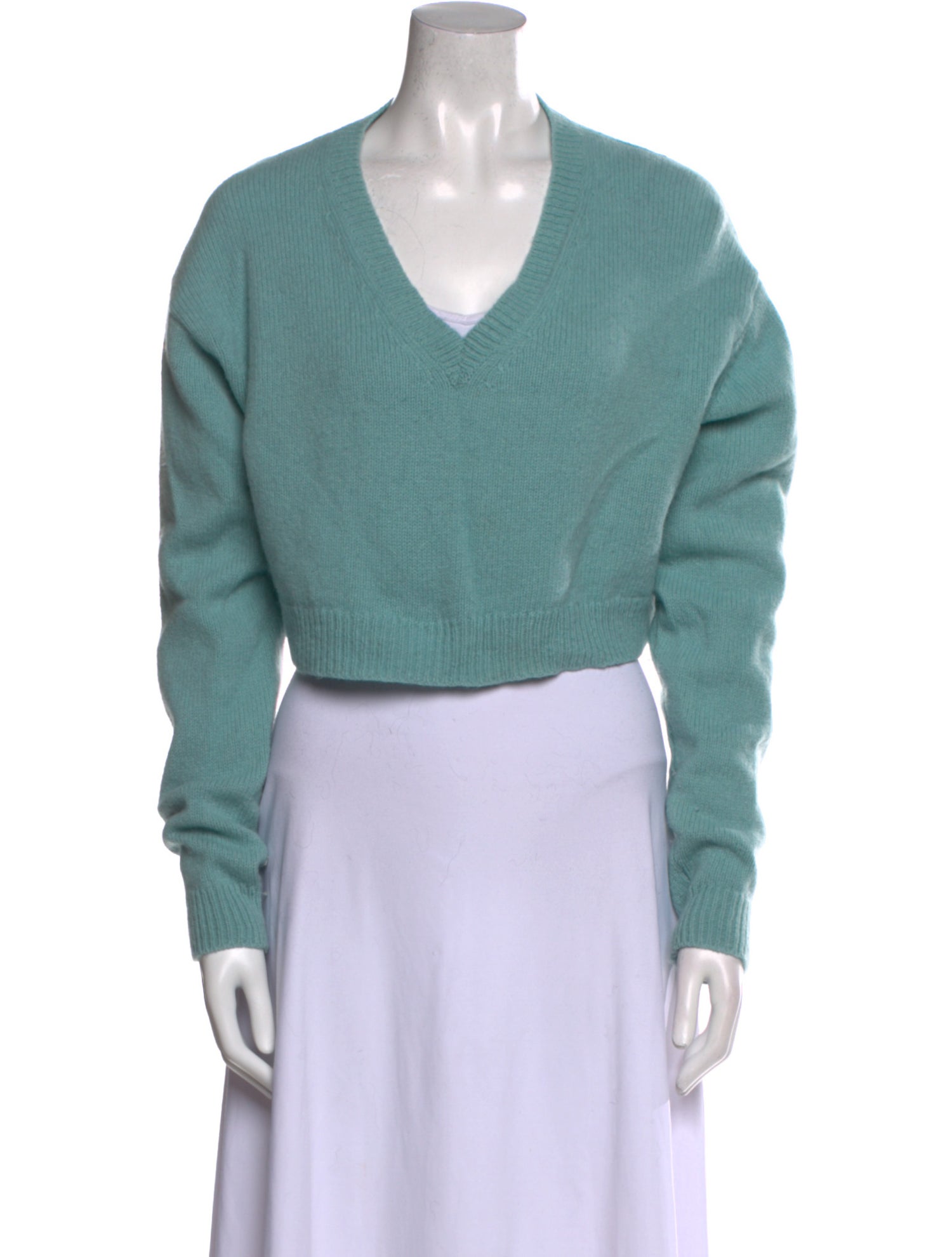Acne Studios Wool V-Neck Crop Top