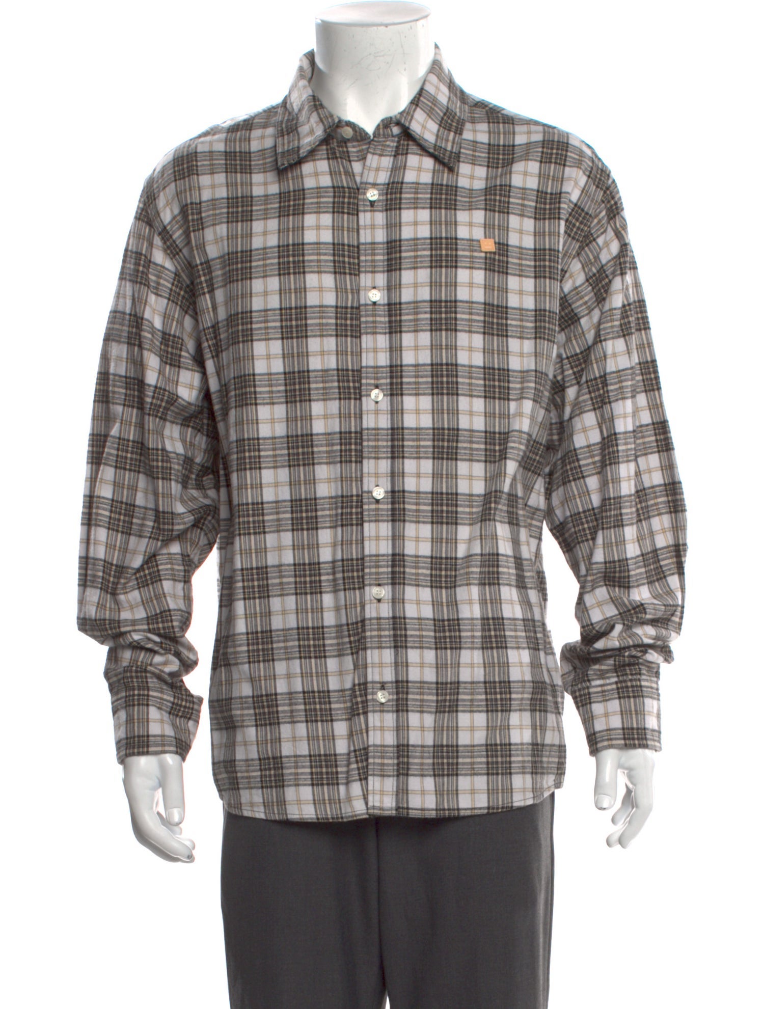 Acne Studios Plaid Print Long Sleeve Shirt w/ Tags