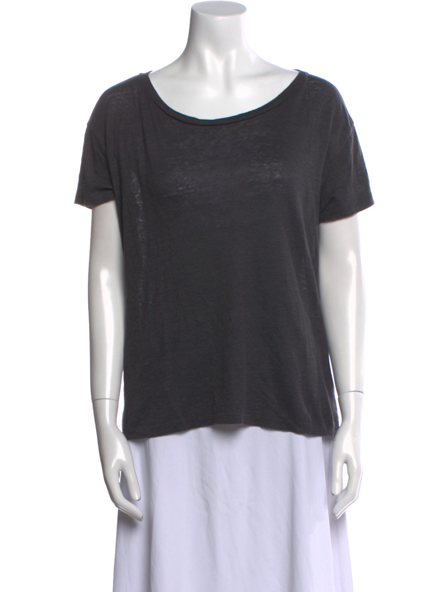 Acne Studios Linen Scoop Neck T-Shirt