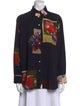 Acne Studios Floral Print Long Sleeve Button-Up Top