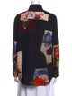 Acne Studios Floral Print Long Sleeve Button-Up Top