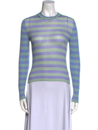 Acne Studios Striped Crew Neck Top