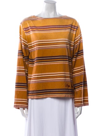 Acne Studios Striped Bateau Neckline Top