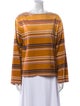 Acne Studios Striped Bateau Neckline Top