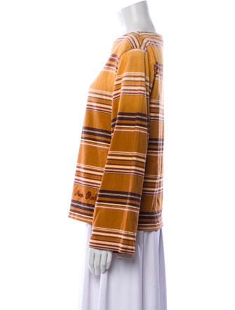 Acne Studios Striped Bateau Neckline Top