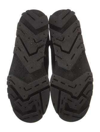 Acne Studios Leather Graphic Print Lace-Up Boots