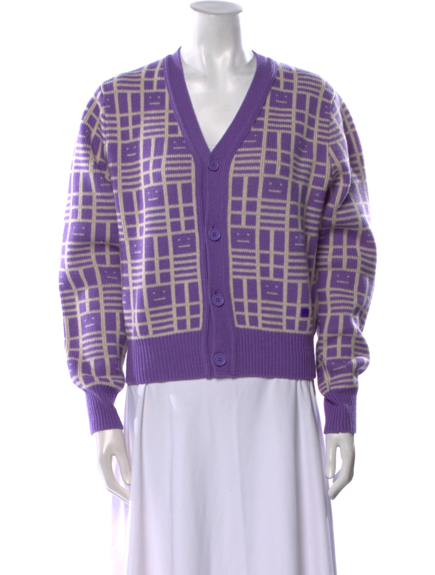 Acne Studios Wool Plaid Print Sweater