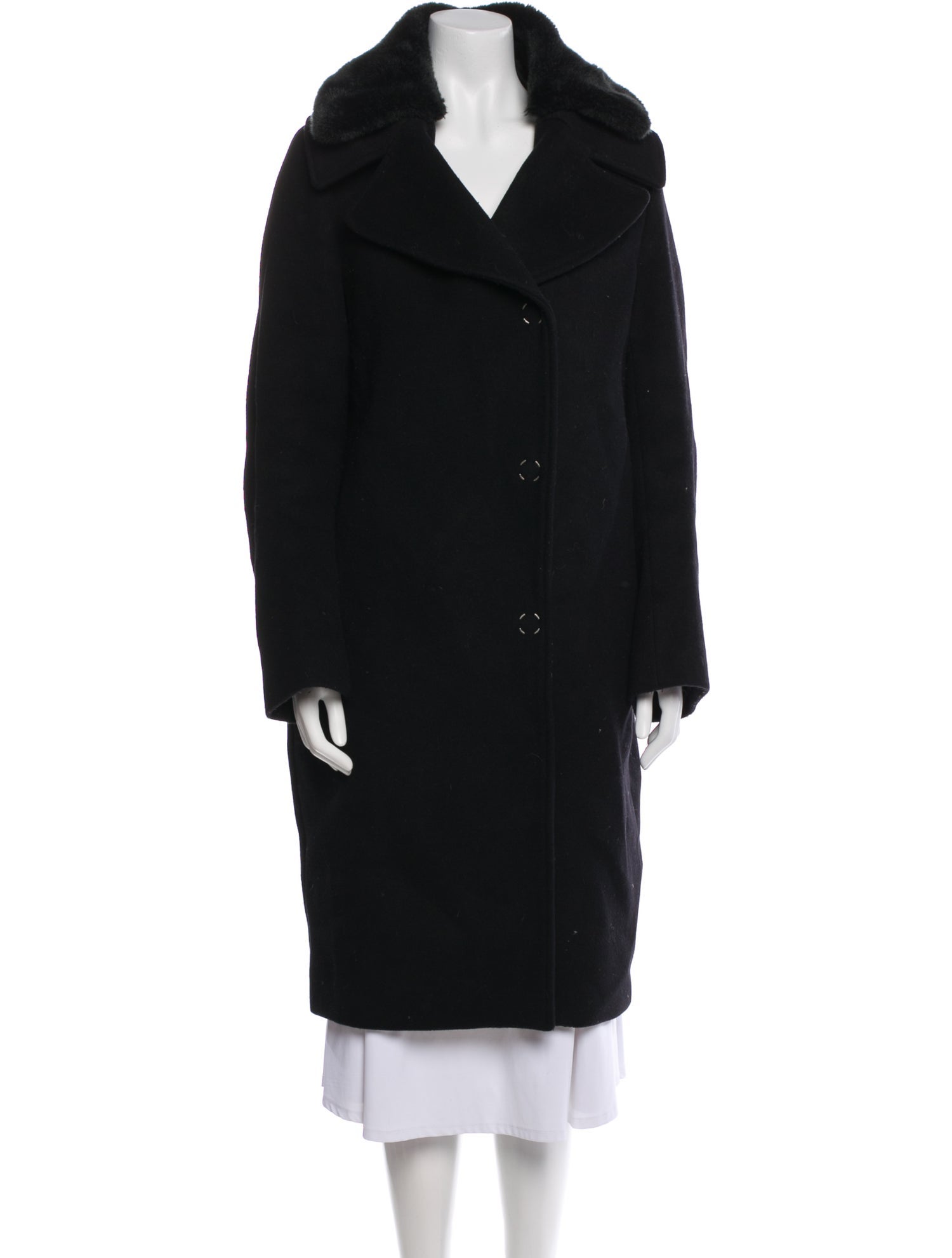 Acne Studios Wool Faux Fur Coat