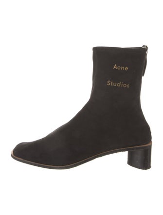 Acne Studios Suede Graphic Print Sock Boots