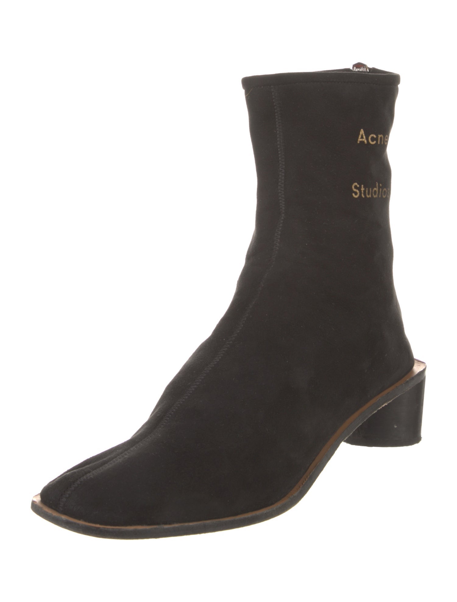 Acne Studios Suede Graphic Print Sock Boots