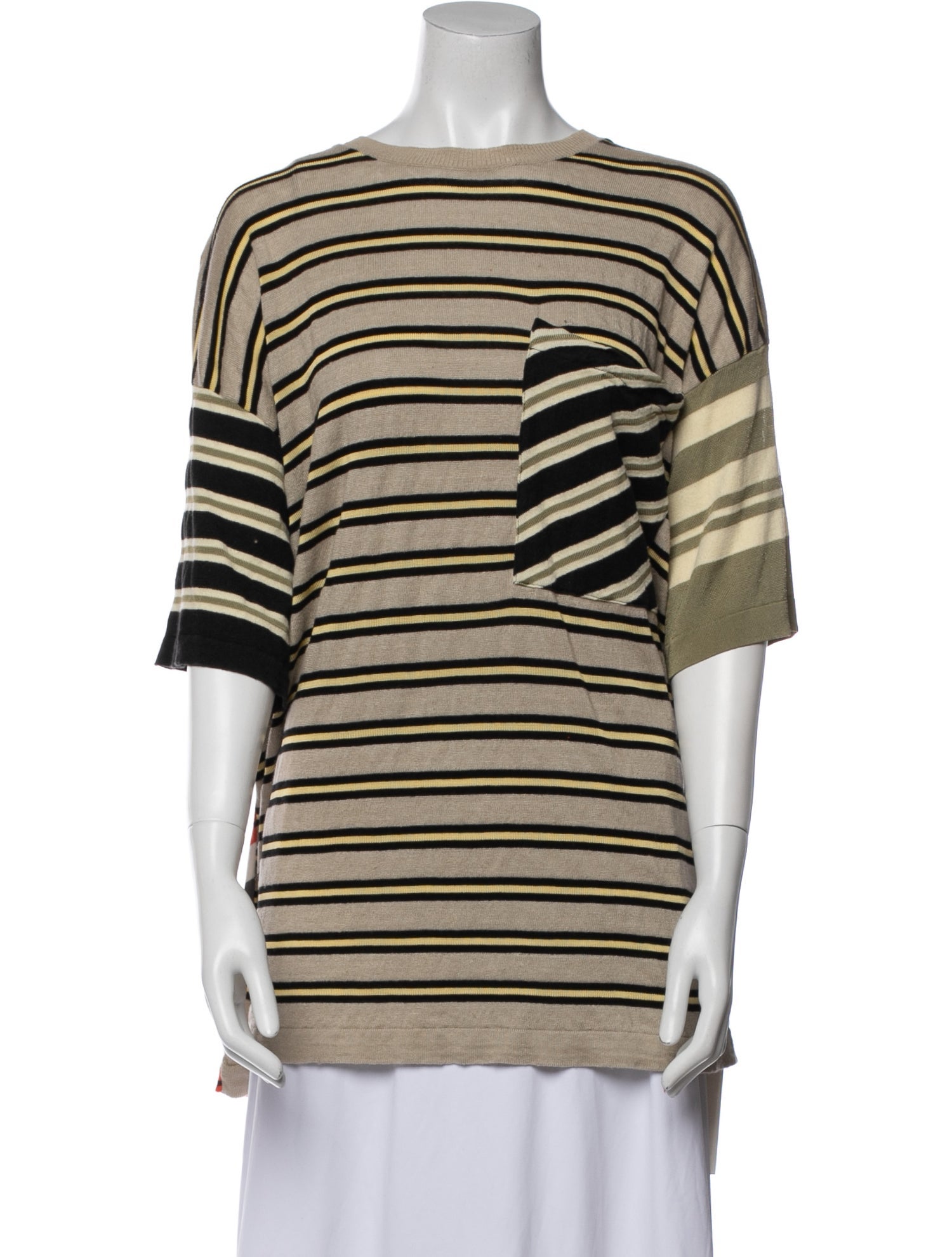 Acne Studios Striped Bateau Neckline T-Shirt