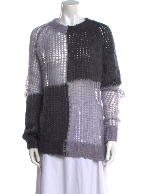 Acne Studios Colorblock Pattern Crew Neck Sweater