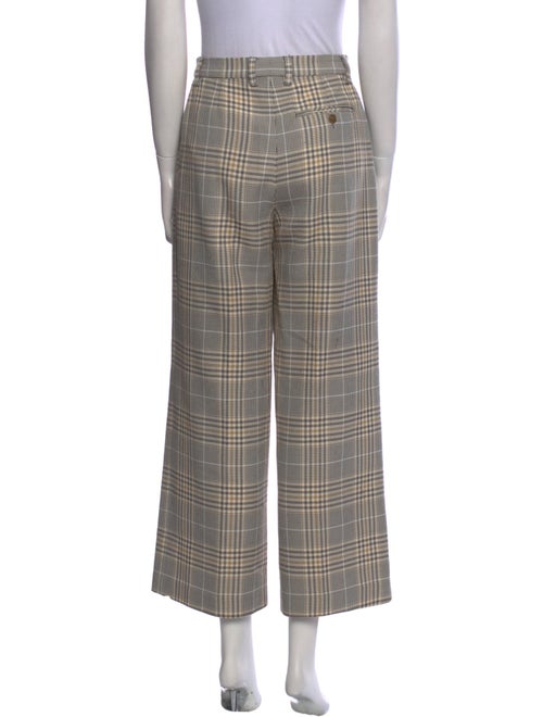 Acne Studios Plaid Print Wide Leg Pants
