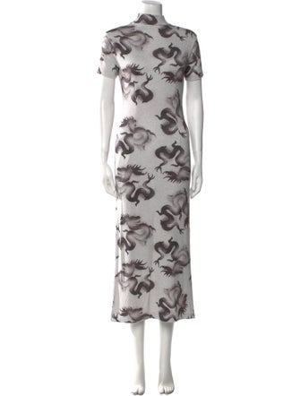 Acne Studios Floral Print Long Dress