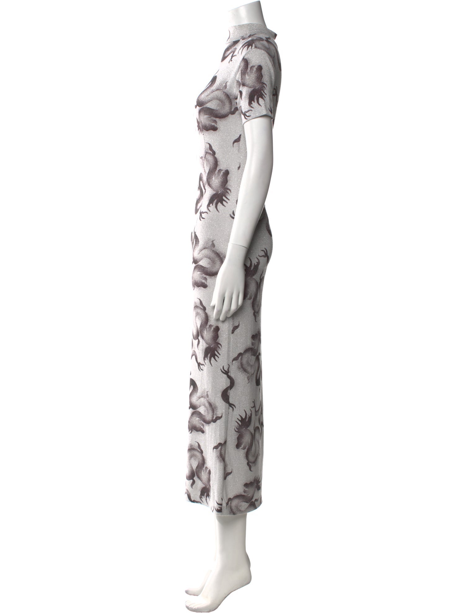 Acne Studios Floral Print Long Dress