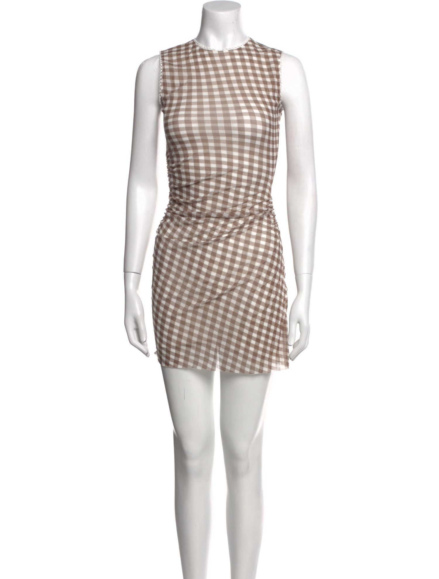 Acne Studios Plaid Print Mini Dress