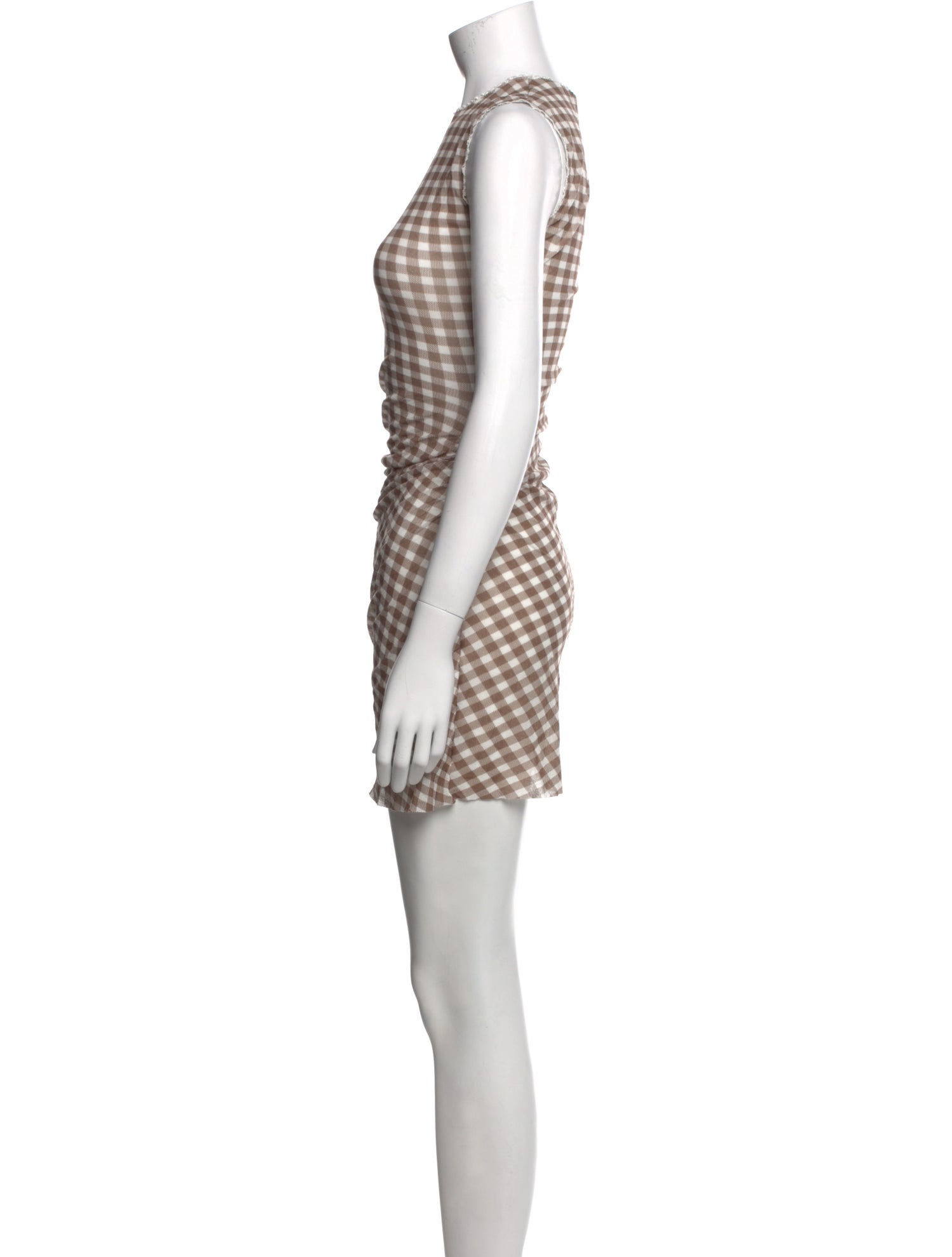 Acne Studios Plaid Print Mini Dress