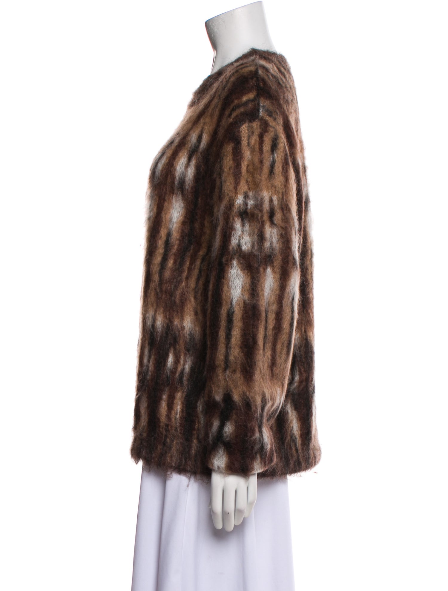 Acne Studios Animal Print Scoop Neck Sweater