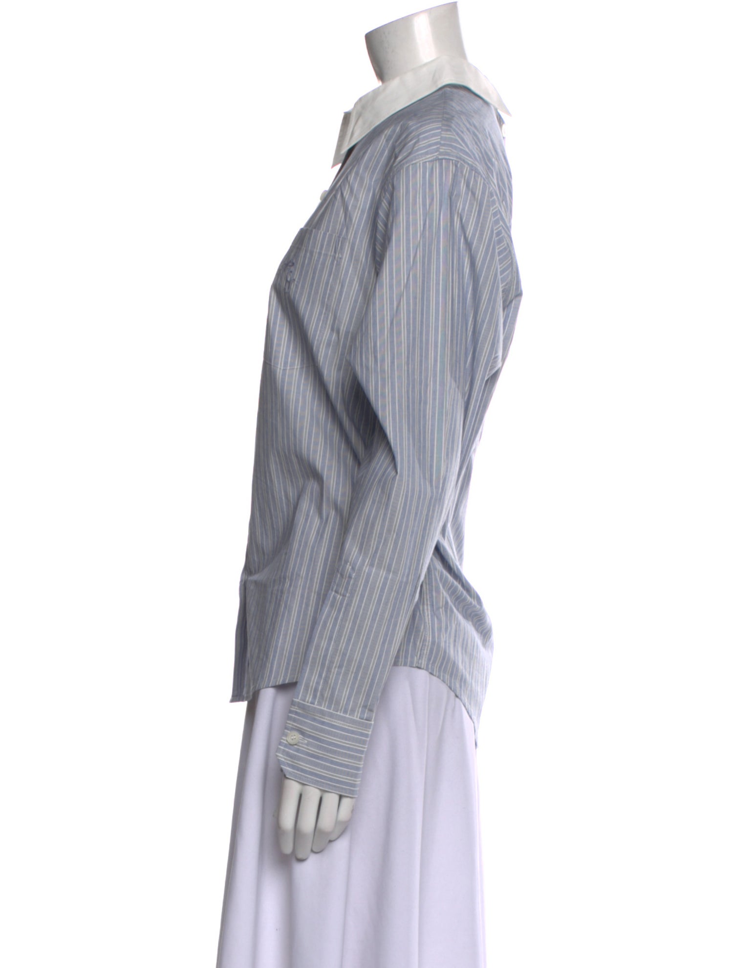 Acne Studios Striped Long Sleeve Button-Up Top w/ Tags