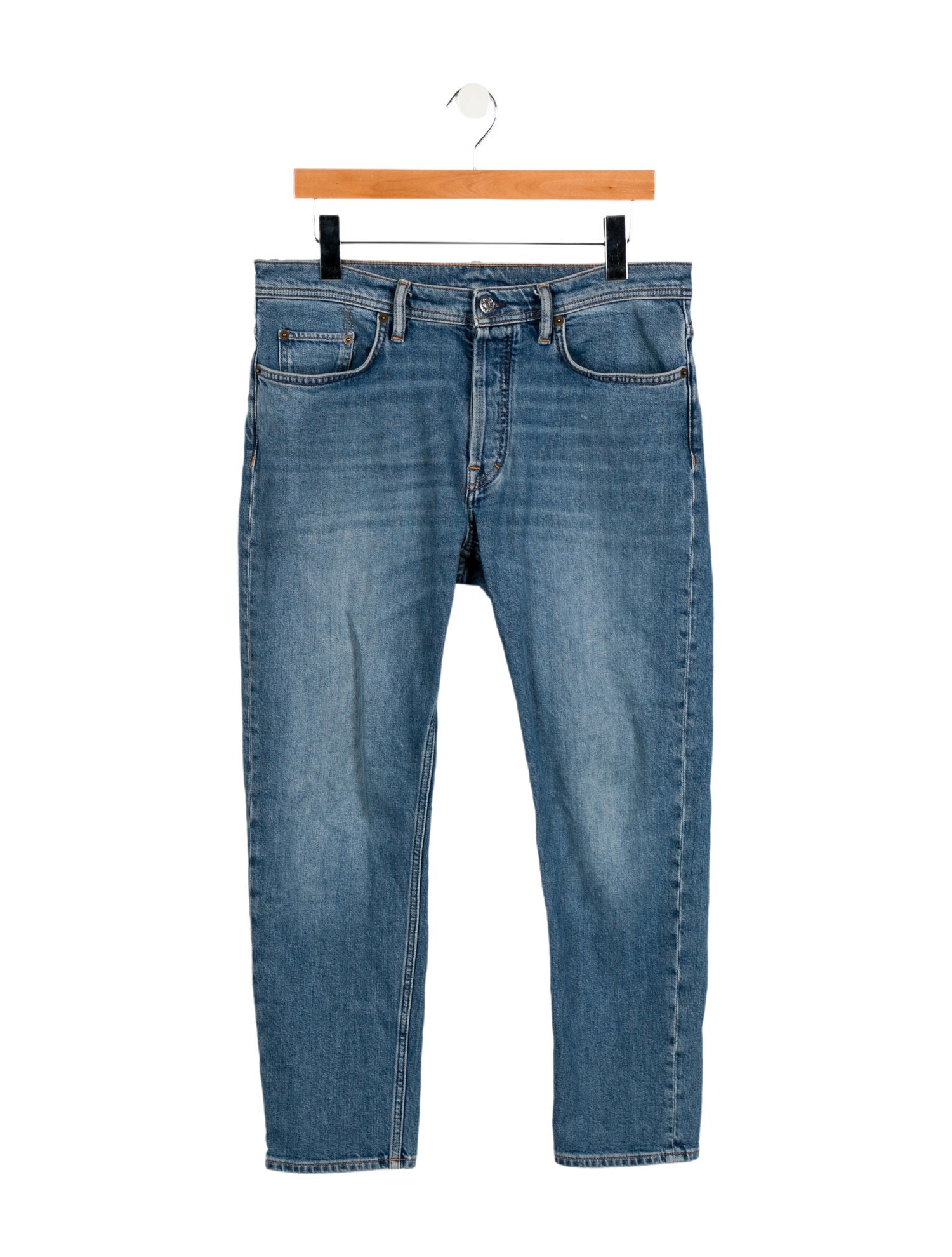 Acne Studios Mid-Rise Straight Leg Jeans