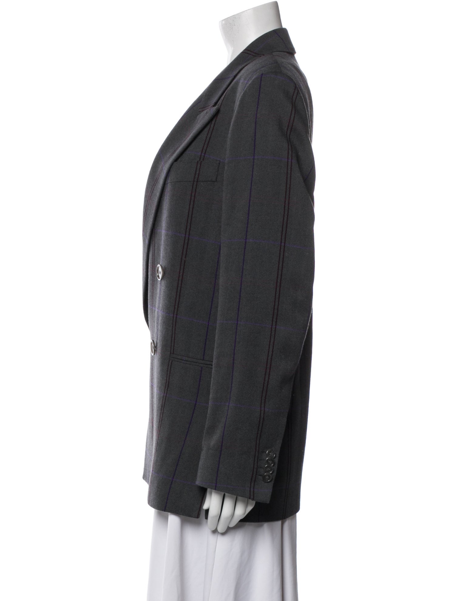 Acne Studios Wool Plaid Print Blazer