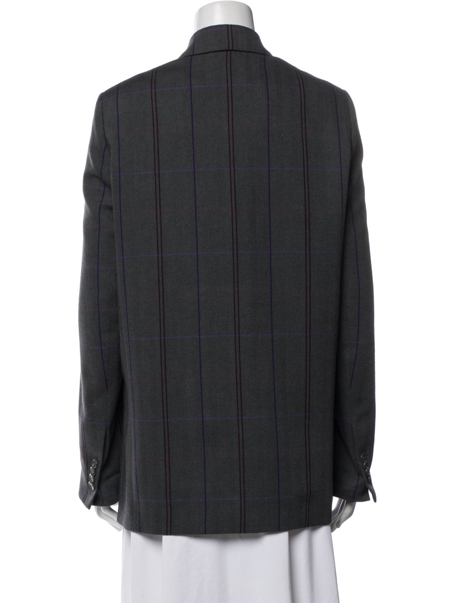 Acne Studios Wool Plaid Print Blazer