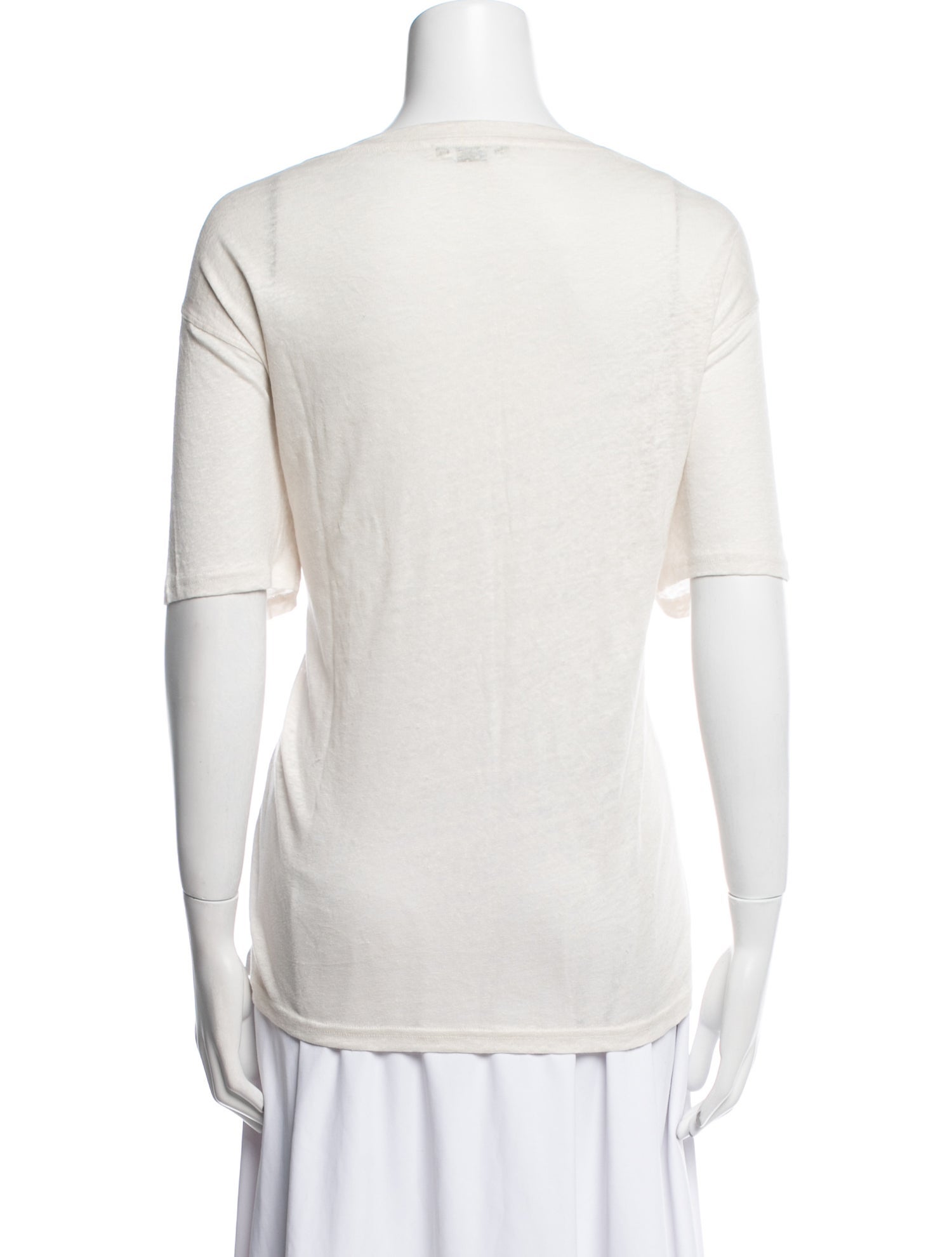 Acne Studios Linen Scoop Neck T-Shirt