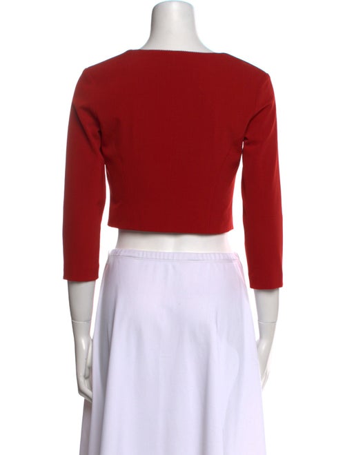 Acne Studios Square Neckline Three-Quarter Sleeve Crop Top