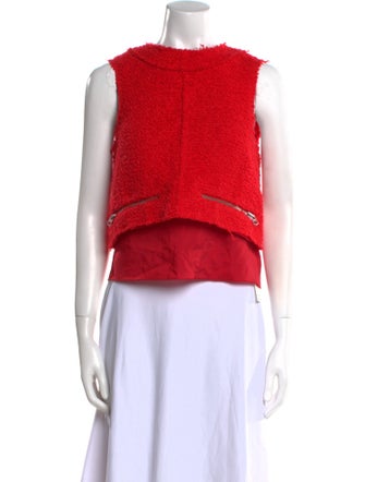 Acne Studios Wool Scoop Neck Crop Top