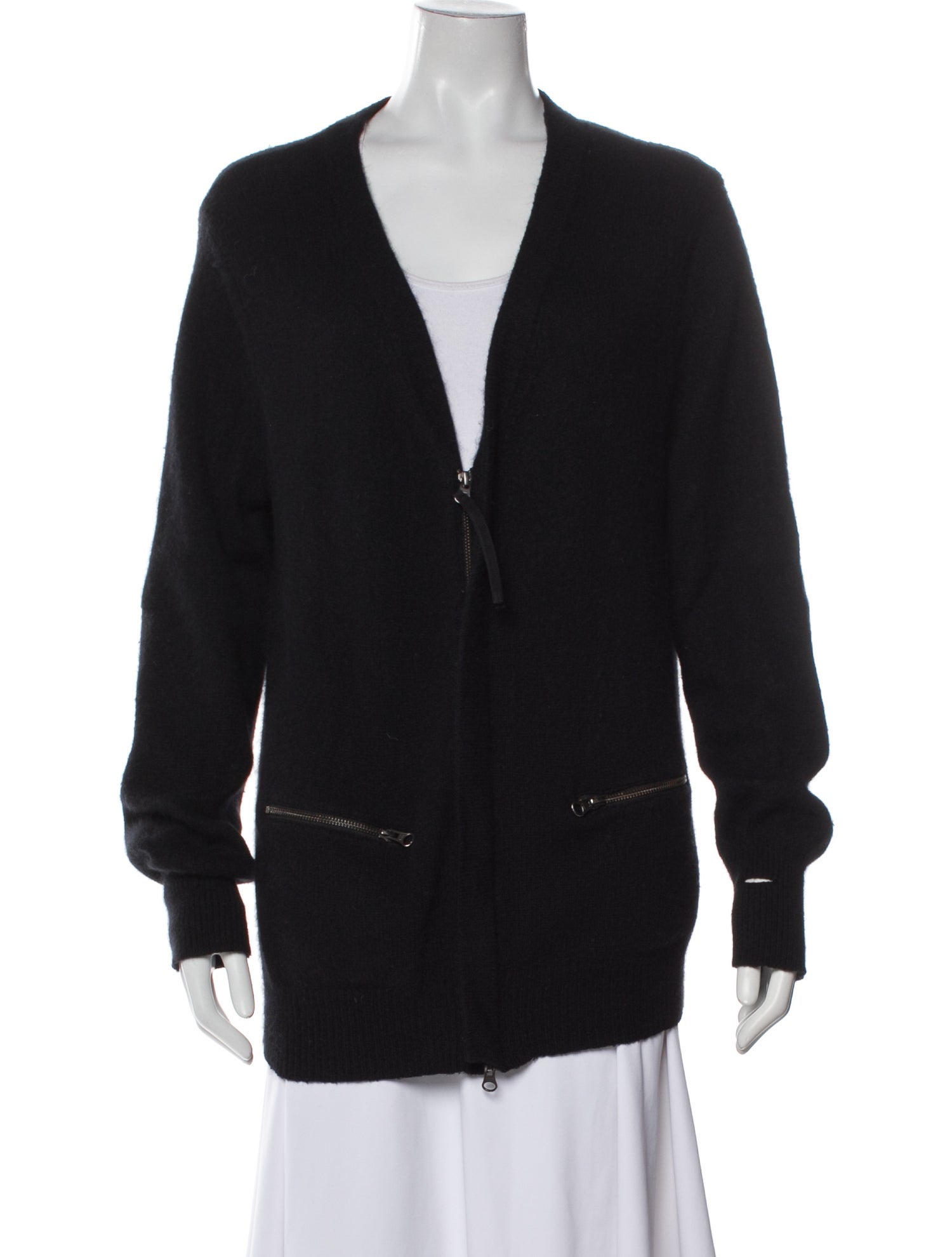 Acne Studios Angora Plunge Neckline Sweater